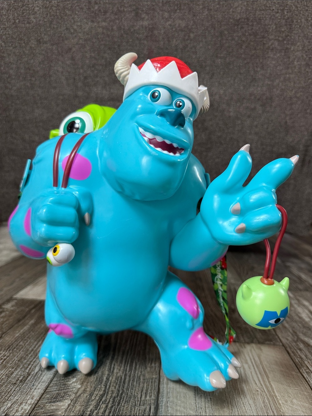 2024 Disney Parks Christmas Monsters, Inc. Santa Sulley Mike Popcorn Bucket